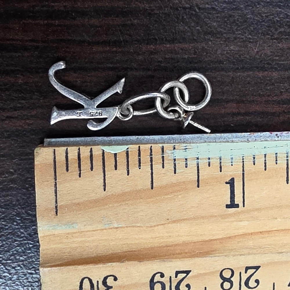 Sterling Silver Script Initial K Pendant Charm 925 Letter K Hallmark 0.72g - Picture 14 of 16